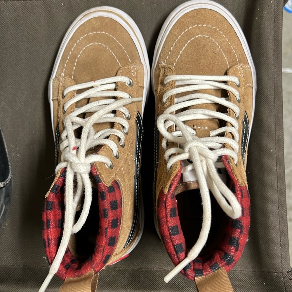 VANS Brown High Top Sneakers Size 2